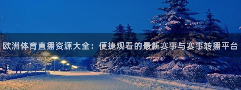 欧洲体育直播资源大全：便捷观看的最新赛事与赛事转播平台